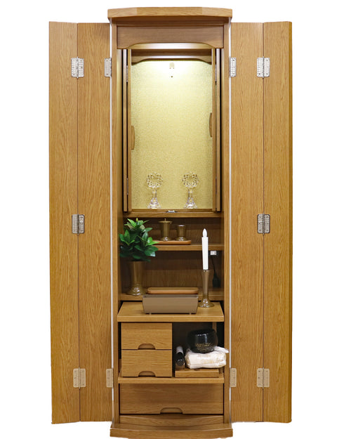 Soka Gakkai Furniture-style Buddhist Altar "Respe" Manually-operated Cabinet Door Available in 2 Colors